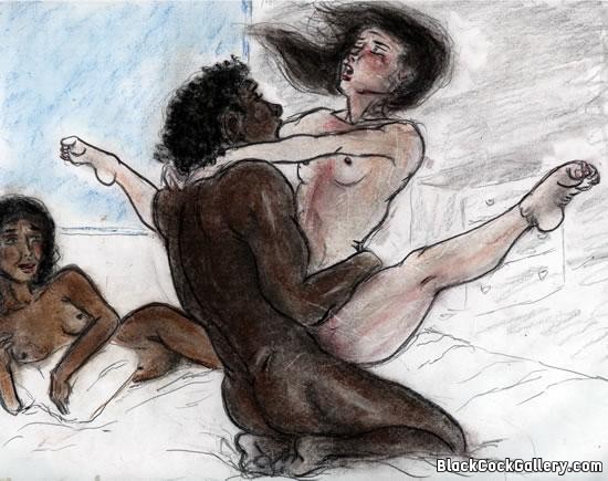 Interracial Sex Painting - Black Cock Sex Slave | BDSM Fetish